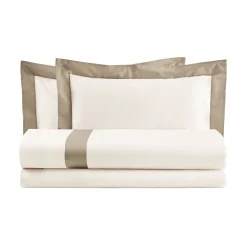 Viadurini Textile Bettbezüge-King Size-Bettbezug-Set aus 100 % Baumwolle und 10 % Baumwollsatin – Detail