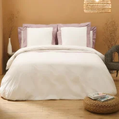 Viadurini Textile Bettbezüge-King Size-Bettbezug-Set aus 100 % Baumwolle und 10 % Baumwollsatin – Detail