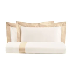 Viadurini Textile Bettbezüge-King Size-Bettbezug-Set aus 100 % Baumwolle und 10 % Baumwollsatin – Detail