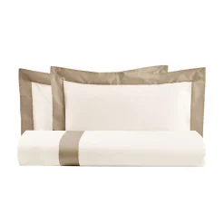 Viadurini Textile Bettbezüge-King Size-Bettbezug-Set aus 100 % Baumwolle und 10 % Baumwollsatin – Detail