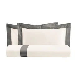 Viadurini Textile Bettbezüge-King Size-Bettbezug-Set aus 100 % Baumwolle und 10 % Baumwollsatin – Detail