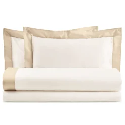Viadurini Textile Bettlaken-Kingsize-Bettset aus 100 % Baumwolle und 10 % Baumwollsatin – Detail
