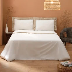 Viadurini Textile Bettlaken-Kingsize-Bettset aus 100 % Baumwolle und 10 % Baumwollsatin – Detail