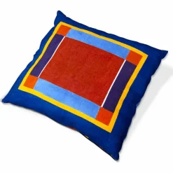 Viadurini by Marchi 1633 Sofakissen-Kissen der italienischen Kunst in Hanf gemalt und handgenäht Unikat