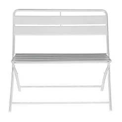 Viadurini in the Garden Gartenbänke-Klappbare Gartenbank aus Metall - Schleife