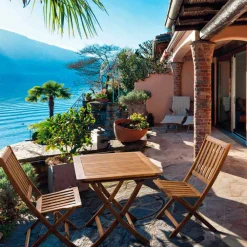 Viadurini in the Garden Gartenstühle Holz-Klappbarer Außenstuhl aus Akazienholz, 2 Stück - Grima