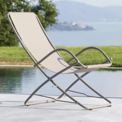 Viadurini in the Garden Sonnenliegen-Klappbarer Gartenliegestuhl aus verzinktem Stahl Made in Italy 2 Stück - Hobbit