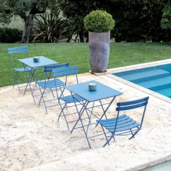 Viadurini in the Garden Gartentische Fest-Klappbarer Gartentisch aus verzinktem Stahl Made in Italy - Akila