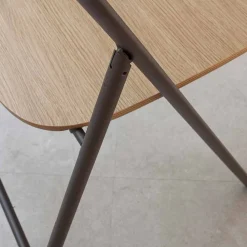 Viadurini Living Klassische Stühle-Klappbarer Metallstuhl und Sitz und Rückenlehne aus Eichenholz 2 Stück - Roberta