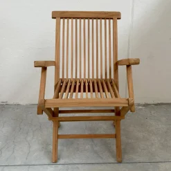 Viadurini in the Garden Gartenstühle Holz-Klappbarer Outdoor-Teakholzstuhl mit Armlehnen – Yggdrasil