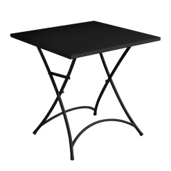 Viadurini in the Garden Garten Beistelltisch-Klappbarer quadratischer Garten-Couchtisch aus anthrazitgrauem Eisen - Zoubiba