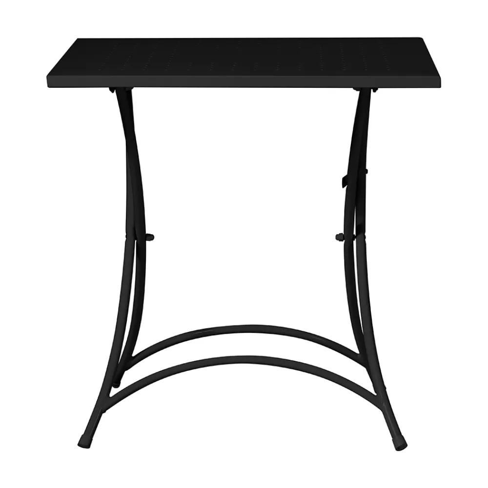 Viadurini in the Garden Garten Beistelltisch-Klappbarer quadratischer Garten-Couchtisch aus anthrazitgrauem Eisen - Zoubiba