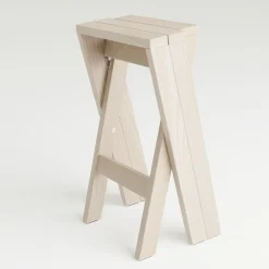 Viadurini in the Garden Barhocker-Klappbarer und stapelbarer Hocker aus massiver Esche – Write