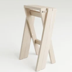 Viadurini in the Garden Barhocker-Klappbarer und stapelbarer Hocker aus massiver Esche – Write