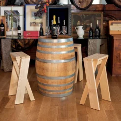 Viadurini in the Garden Barhocker-Klappbarer und stapelbarer Hocker aus massiver Esche – Write