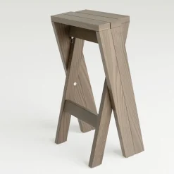 Viadurini in the Garden Barhocker-Klappbarer und stapelbarer Hocker aus massiver Esche – Write