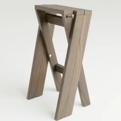 Viadurini in the Garden Barhocker-Klappbarer und stapelbarer Hocker aus massiver Esche – Write