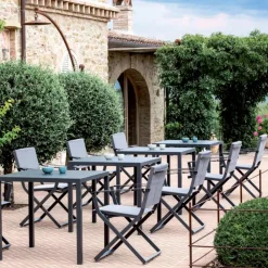 Viadurini in the Garden Metallsessel-Klappsessel für den Außenbereich aus Seilaluminium und Texplast Made in Italy - Ubbe