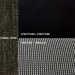 Viadurini in the Garden Metallsessel-Klappsessel für den Außenbereich aus Seilaluminium und Texplast Made in Italy - Ubbe