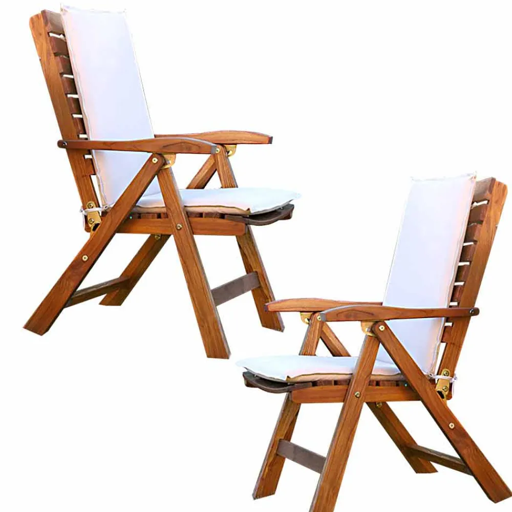 Viadurini in the Garden Holzsessel-Klappsessel in Teak für den Außenbereich