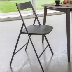 Viadurini Living Klassische Stühle-Klappstuhl aus Metall und Eichenholz 2 Stück Made in Italy - Roberta