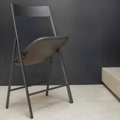 Viadurini Living Klassische Stühle-Klappstuhl aus Metall und Eichenholz 2 Stück Made in Italy - Roberta