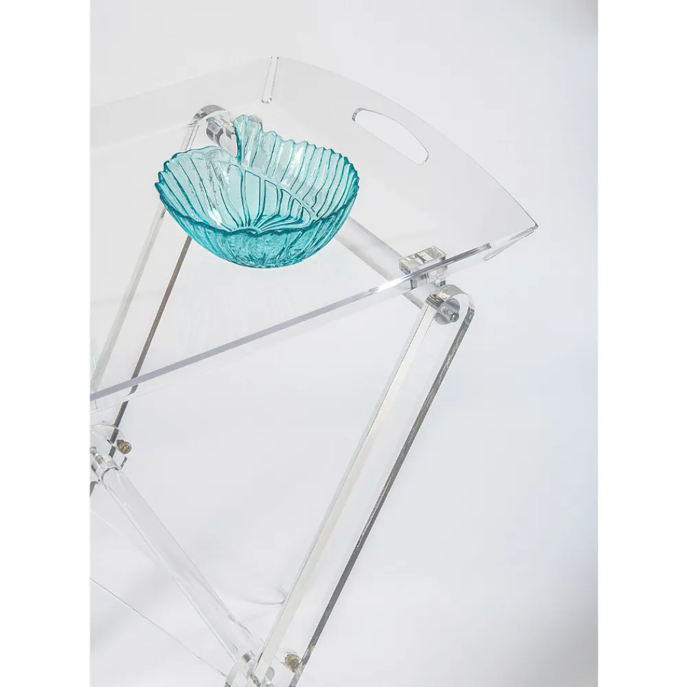 Viadurini Living Moderne Couchtische-Klapptisch mit transparentem Plexiglas-Tablett 2 Größen - Robbie