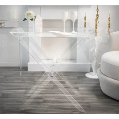 Viadurini Living Moderne Couchtische-Klapptisch mit transparentem Plexiglas-Tablett 2 Größen - Robbie