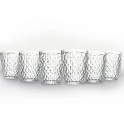 Viadurini Kitchen Gläser Set-Klarglas geschnitztes Glasset 12-teilig Wasser - Brillo