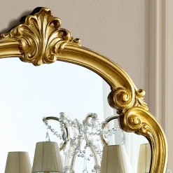 Viadurini Classic Wandspiegel-Klassisch geformter Spiegel mit Blattgoldrahmen Made in Italy - Madalina