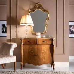 Viadurini Classic Wandspiegel-Klassisch geformter Spiegel mit Blattgoldrahmen Made in Italy - Precious