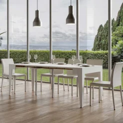 Viadurini Living Ausziehbarer Konsolentisch-Klassische, auf 3 m ausziehbare Konsole aus Melaminholz, hergestellt in Italien – Argelia