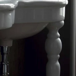 Viadurini Bathroom Keramikwaschbecken-Klassische Badezimmerkonsole mit Doppelwaschbecken made in Italy, Magda