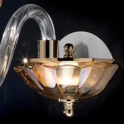 Viadurini Lighting Klassische Wandleuchten-Klassische Design Wandleuchte in Kristall und Glas Belle, 2 Stück