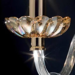 Viadurini Lighting Klassische Wandleuchten-Klassische Design Wandleuchte in Kristall und Glas Belle, 2 Stück