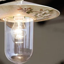 Ferroluce Garten-Wandlampen-Klassische handbemalte und dekorierte Außenwandleuchte aus Aluminium - Genua