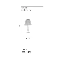 Viadurini Lighting Klassische Tischlampen-Klassische handgefertigte Glastischlampe Rigaton und Metall - Fievole
