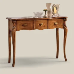 Viadurini Classic Konsolentisch Flur-Klassische Holzkonsole 3 oder 5 Luxusschubladen Made in Italy - London