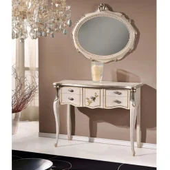 Viadurini Classic Konsolentisch Flur-Klassische Holzkonsole 3 oder 5 Luxusschubladen Made in Italy - London