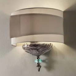 Viadurini Lighting Klassische Wandleuchten-Klassische italienische Glaswandlampe mit Lampenschirm - Magrena