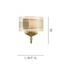 Viadurini Lighting Klassische Wandleuchten-Klassische italienische Glaswandlampe mit Lampenschirm - Magrena