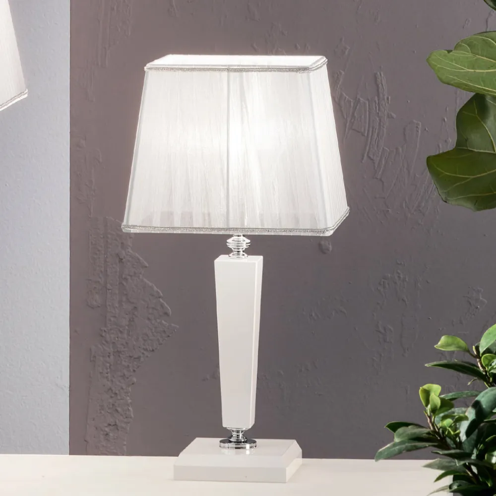 Viadurini Lighting Klassische Tischlampen-Klassische italienische handgefertigte Tischlampe und Schirm aus Glas - Malaysia