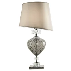 Viadurini Lighting Klassische Tischlampen-Klassische italienische Tischlampe und Lampenschirm aus Glas - Saline