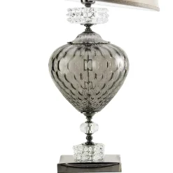 Viadurini Lighting Klassische Tischlampen-Klassische italienische Tischlampe und Lampenschirm aus Glas - Saline