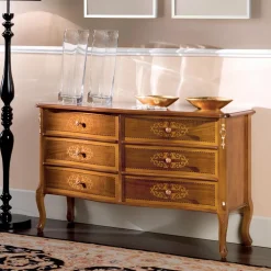 Viadurini Classic Kommoden-Klassische Kommode aus Walnussholz 4 oder 6 Schubladen Made in Italy - Katerine