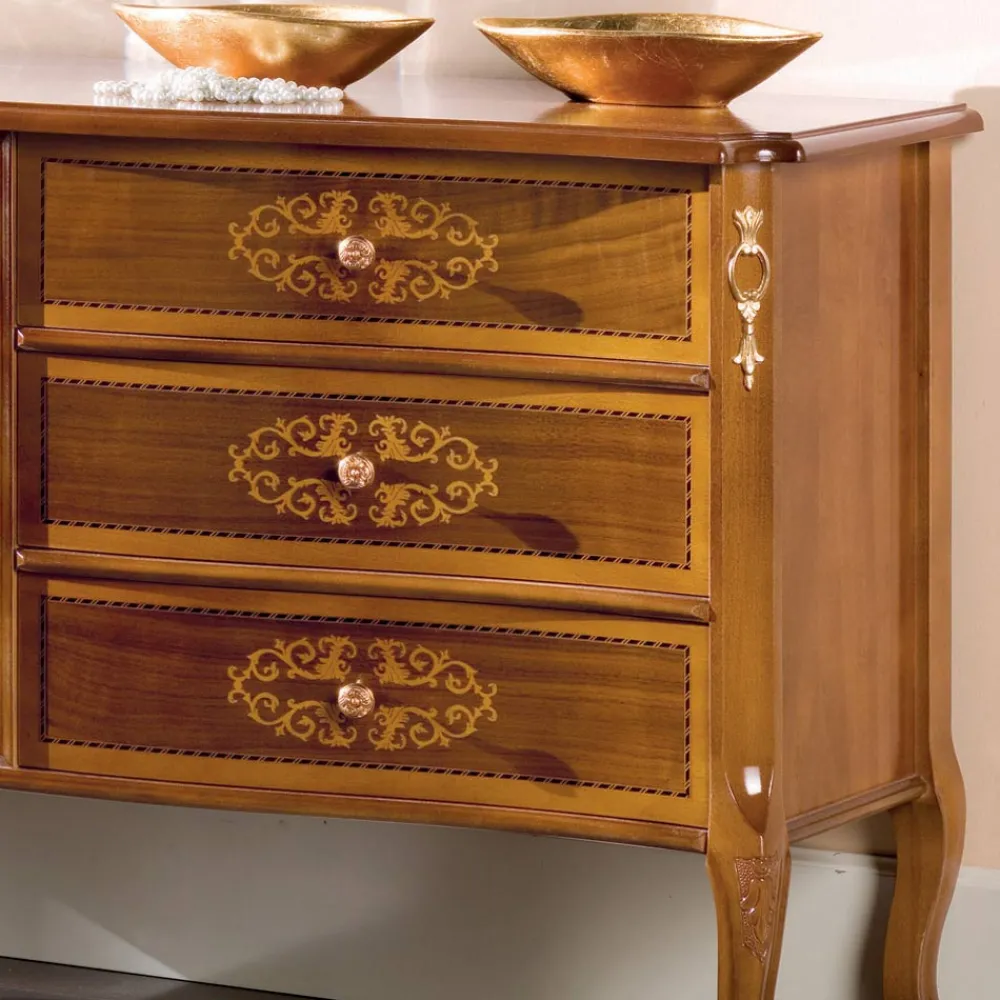 Viadurini Classic Kommoden-Klassische Kommode aus Walnussholz 4 oder 6 Schubladen Made in Italy - Katerine