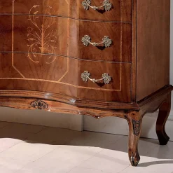 Viadurini Classic Kommoden-Klassische Kommode mit 8 Schubladen aus Bassano Nussbaumholz Made in Italy - Luxus