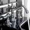 Viadurini Taps Bidetarmaturen-Klassische 3-Loch-Bidetarmaturen mit Messinghebeln Made in Italy - Noriana