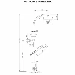 Viadurini Taps Duschsäulen-Klassische Messing-Duschsäule mit rundem Duschkopf Made in Italy - Yari