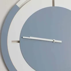 Viadurini Time Design Wanduhren-Klassische runde große Wanduhr in Weiß und Avio Holz - Beppe